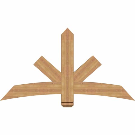 Ekena Millwork Alberta Smooth Timber Gable Bracket, Western Red Cedar, 60"W x 32"H x 5 1/2"D x 5 1/2"F, 13/12 Pitch GBW060X32X0606ALB00SWR